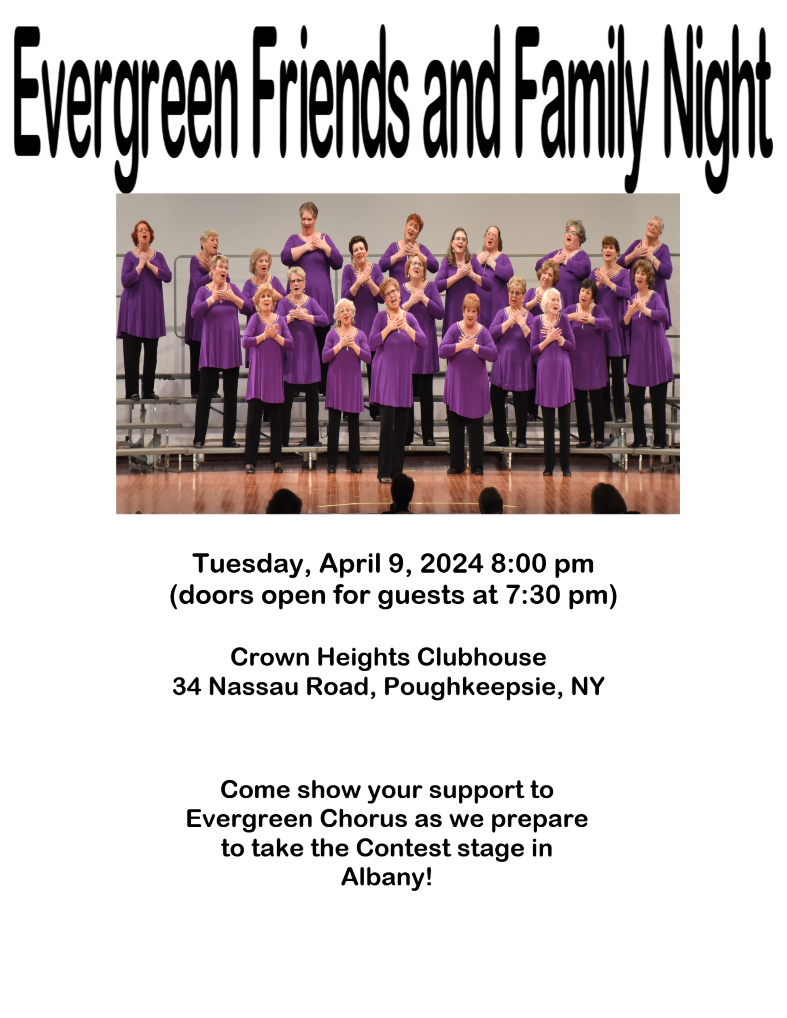 to Evergreen Chorus Evergreen Chorus